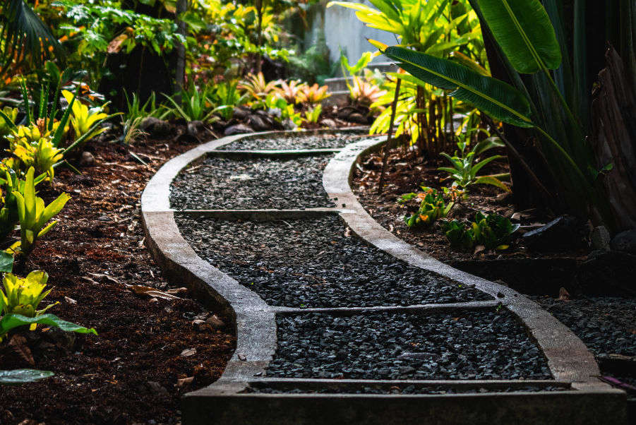 Path that has been landscaped